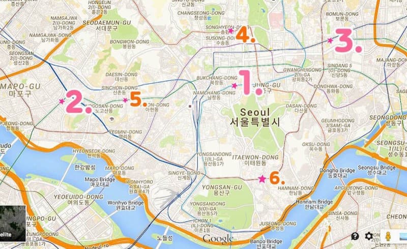 首爾酒店住宿懶人包 map