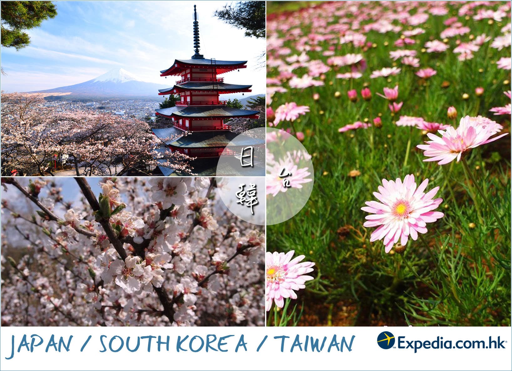 日本旅遊、南韓旅遊、台灣旅遊